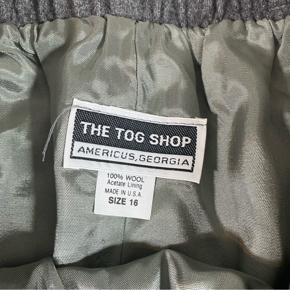 The Tog Shop Wool Skirt Full Elastic Waist Lined Sz 16 Gray A line Skirt… - Picture 2 of 9